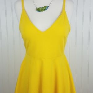EUC Lulus’s Fit & Flare Vivid Yellow Mini Dress